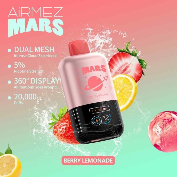 BERRY LEMONADE AIRMEZ Mars 20000 Puffs 50mg Disposable Vape