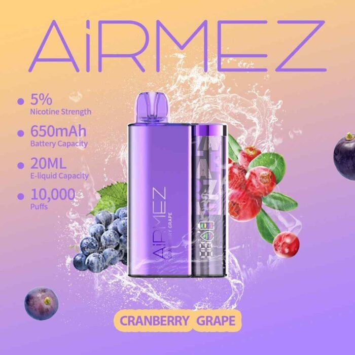 CRANBERRY GRAPE AIRMEZ 10000 Puffs Disposable Vape in Dubai