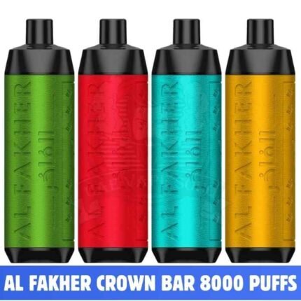 CROWN BAR Vape 8000 Puffs 5% Disposable Price in UAE. CROWN BAR 8000 Puffs Disposable Vape Shop in Dubai. Al fakher vape in Dubai