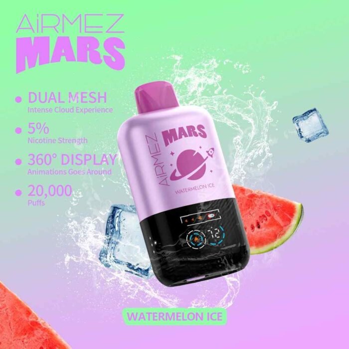 WATERMELON ICE AIRMEZ Mars 20000 Puffs 50mg Disposable Vape