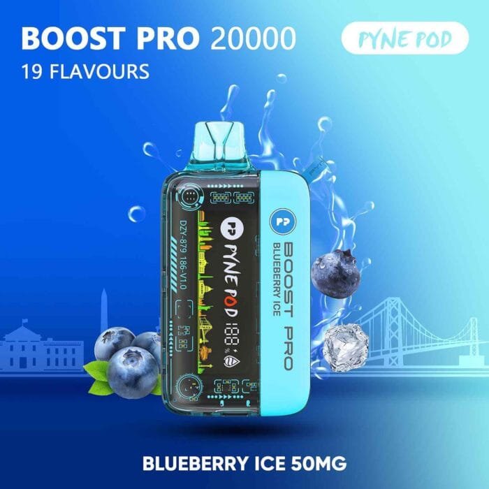 PYNE POD BOOST PRO 20000 Puffs Price in Dubai BLUEBERRY ICE