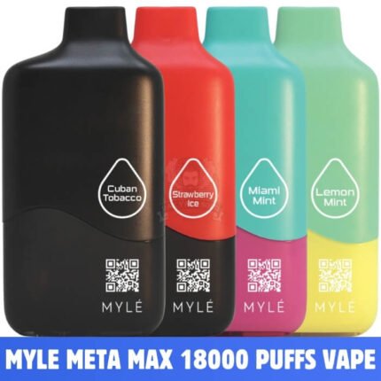 MYLE META MAX 18000 Puffs Disposable Vape Price in Dubai