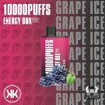 KK ENERGY Box 10000 Puffs Disposable Vape Price in Dubai Grape Ice