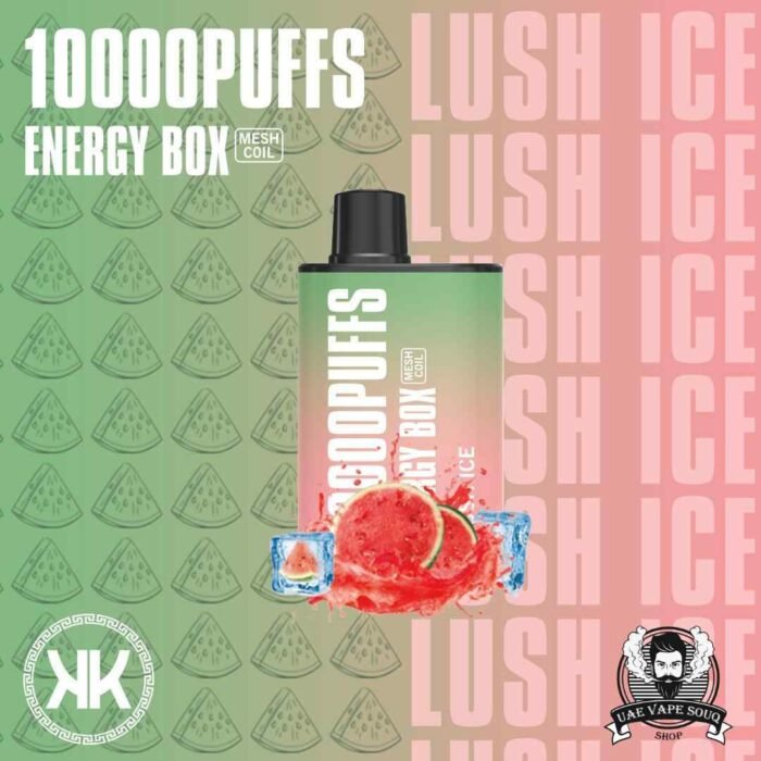 KK ENERGY Box 10000 Puffs Disposable Vape Price in Dubai Lush-ice