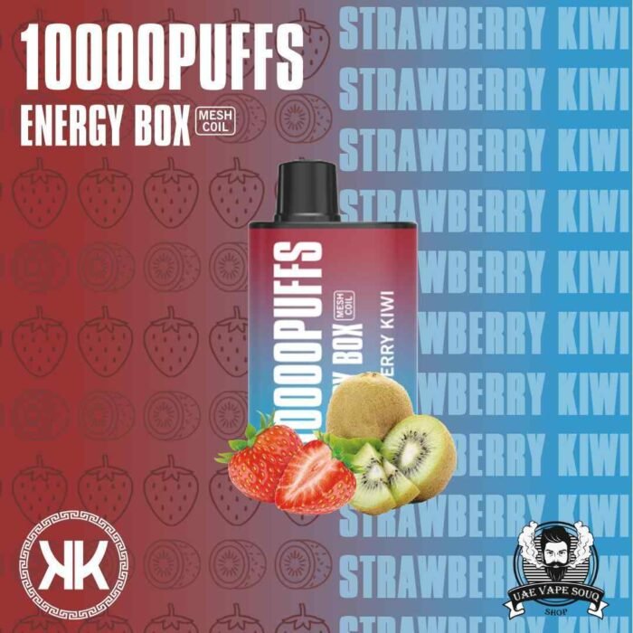 KK ENERGY Box 10000 Puffs Disposable Vape Price in Dubai Strawberry-Kiwi