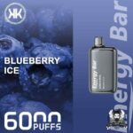 KK Energy Bar 6000 Puffs Disposable Vape Price in Dubai Blueberry Ice