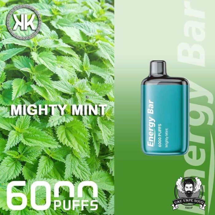 KK Energy Bar 6000 Puffs Disposable Vape Price in Dubai Mighty Mint