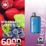 KK Energy Bar 6000 Puffs Disposable Vape Price in Dubai Strawberry Grape Ice