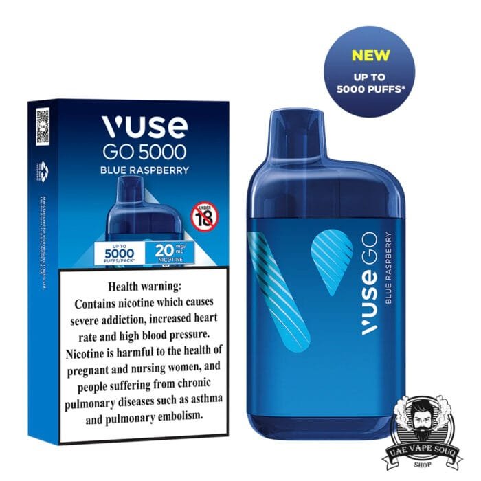 VUSE GO 5000 Puffs Salt Nicotine 20mg Disposable Vape Price in Dubai Blue Raspberry