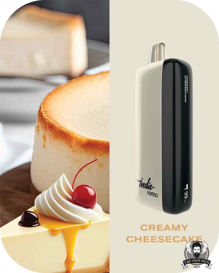 FUMMO Indic 12000 Puffs 20MG Disposable Vape Price in Dubai Creamy Cheesecake