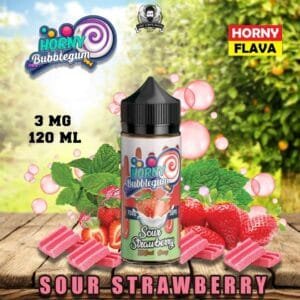 HORNY Flava 120ml E-Liquid 3MG Vape Juice Price in Dubai Sour Strawberry