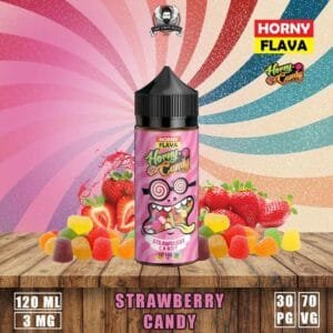 HornyHORNY Flava 120ml E-Liquid 3MG Vape Juice Price in Dubai Strawberry Candy