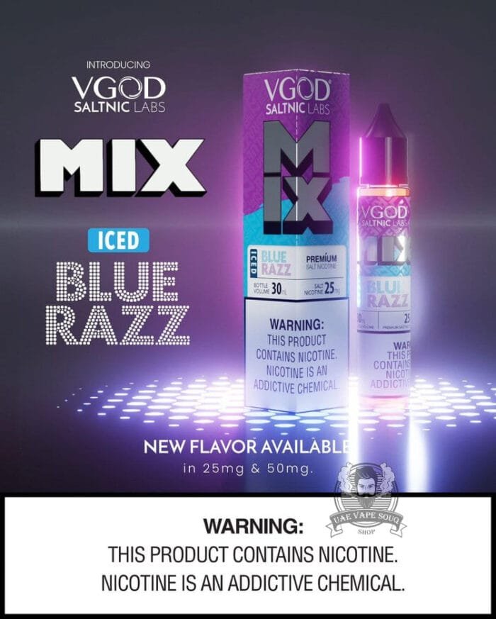 VGOD Mix Saltnic Price in Dubai ICED BLUE RAZZ