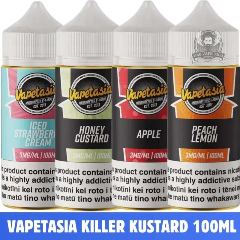 VAPETASIA Killer Kustard 100ml 3mg Vape Juice in Dubai