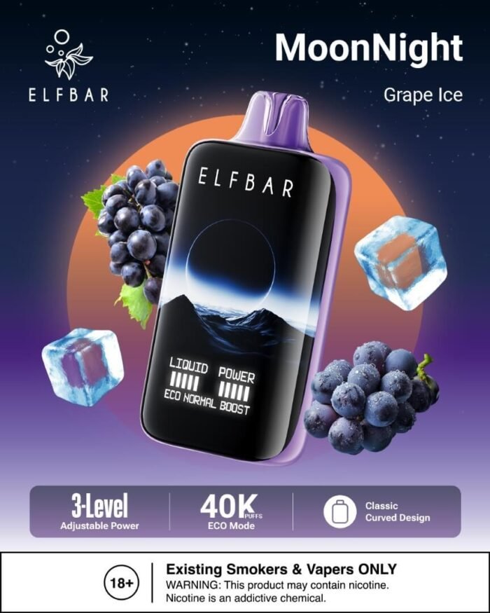 ELF BAR MOON NIGHT 40000 PUFFS Grape Ice