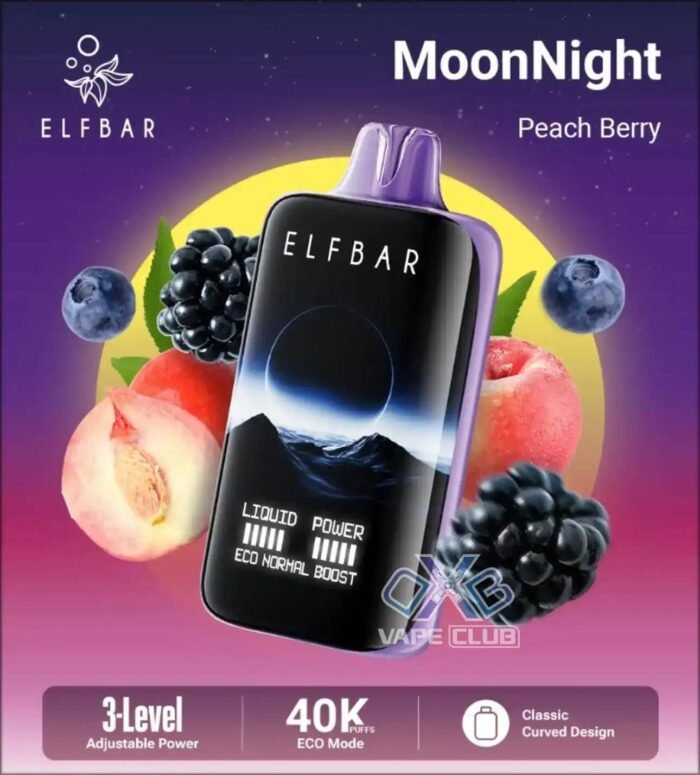 ELF BAR MOON NIGHT 40000 PUFFS Peach Berry