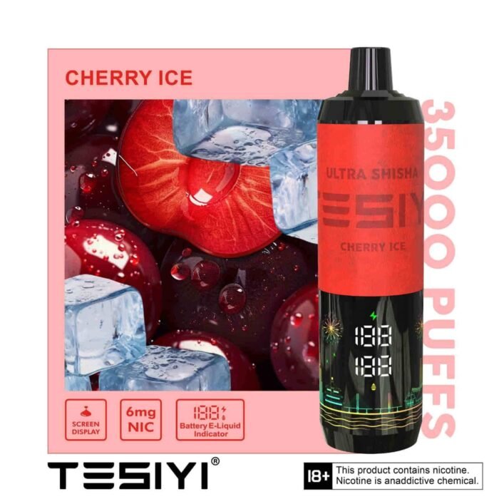 TESIYI ULTRA SHISHA 6MG NICOTINE 35000 PUFFS Cherry Ice