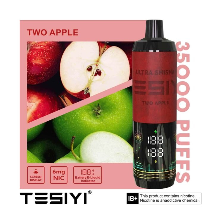 TESIYI ULTRA SHISHA 6MG NICOTINE 35000 PUFFS Tow Apple