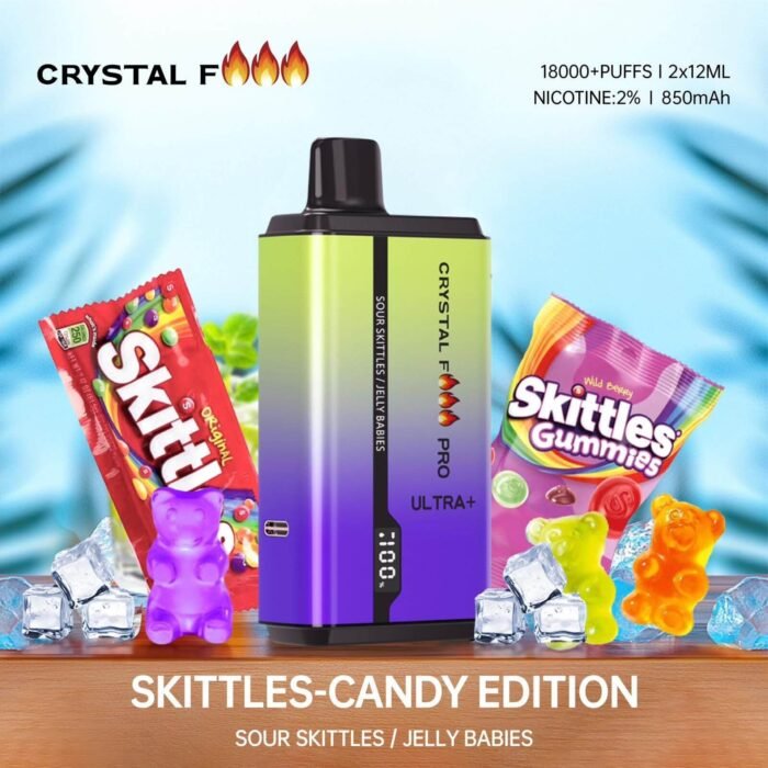 CRYSTAL Fire Pro Ultra 18000 Puffs Sour Skittles