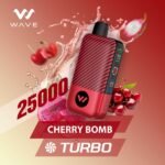 WAVE Turbo 25000 Puffs 50MG Disposable Vape Price in Dubai CHERRY BOMB