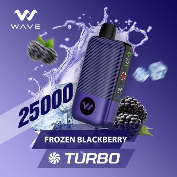 WAVE Turbo 25000 Puffs 50MG Disposable Vape Price in Dubai Frozen Blackberry