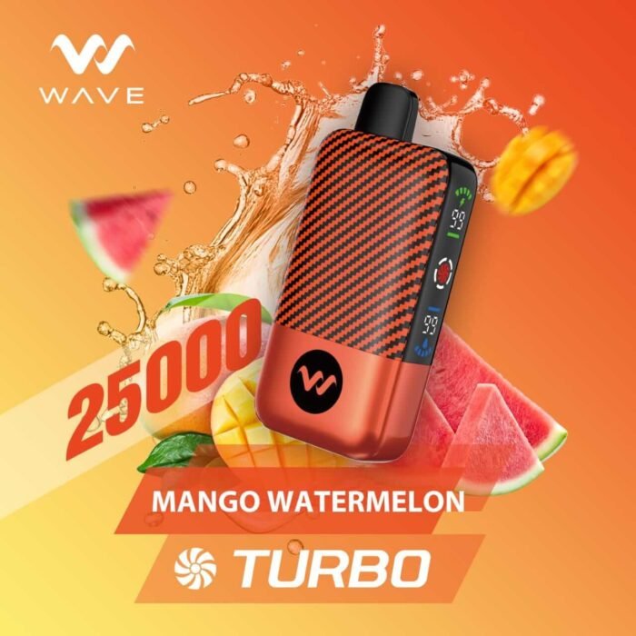 WAVE Turbo 25000 Puffs 50MG Disposable Vape Price in Dubai Mango Watermelon