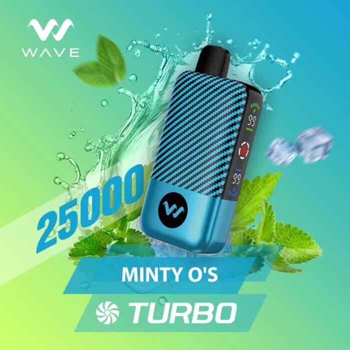 WAVE Turbo 25000 Puffs 50MG Disposable Vape Price in Dubai Minty O_S